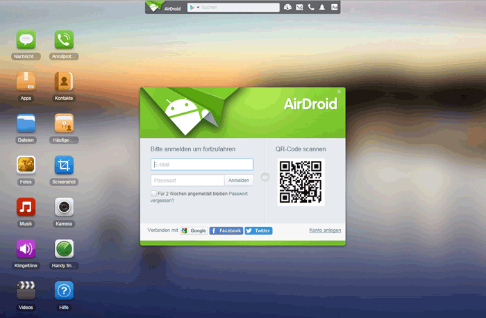 how to mirror android device to mac using airdroid