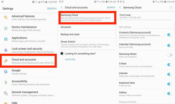 recover photos after factory reset samsung from samsung cloud