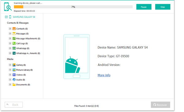 start to get contacts off broken android phone