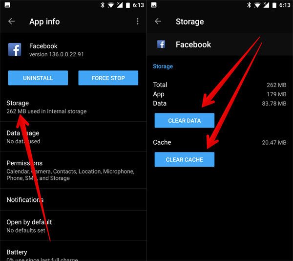 clear app cache