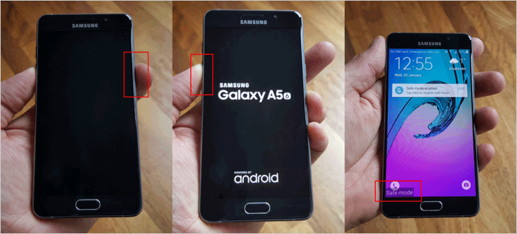 delete apps on android after entering safe mode