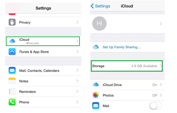check icloud storage to fix contacts didnt transfer to new iphone