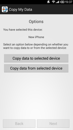 how to use copy my data for iphone to android transfers